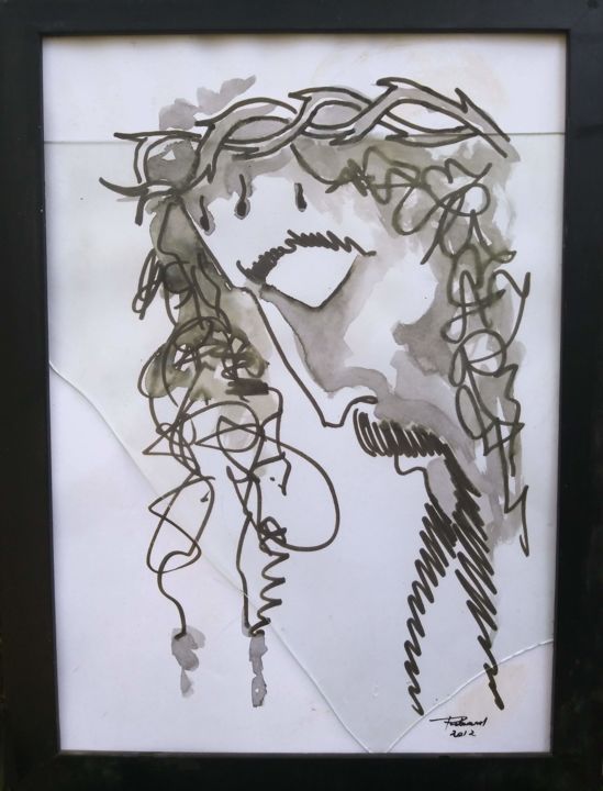 Pintura intitulada "Jesus Cristo" por Roberval Fernandes, Obras de arte originais, Outro