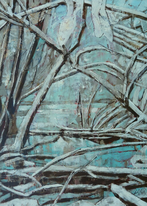 绘画 标题为“"Île aux canes" II” 由Barbara Piatti, 原创艺术品, 油