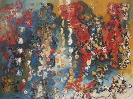 Pintura intitulada "Feu follet" por Barbara Piatti, Obras de arte originais, Óleo