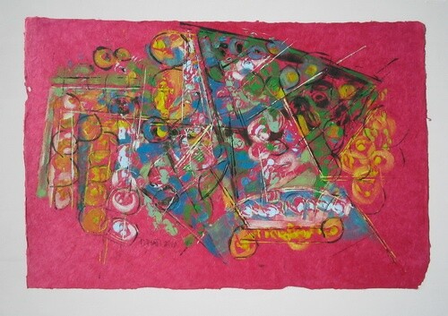 Peinture intitulée "Flipper" par Barbara Piatti, Œuvre d'art originale, Huile Monté sur Panneau de bois