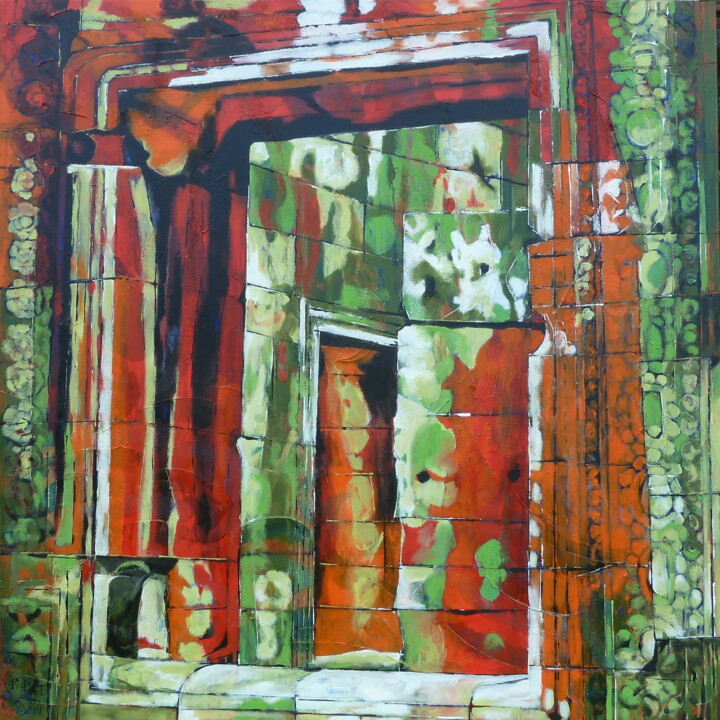 Peinture intitulée "Fenêtre sur cour" par Barbara Piatti, Œuvre d'art originale, Huile