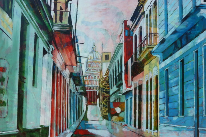 Painting titled "Habana Dream" by Barbara Piatti, Original Artwork, Oil