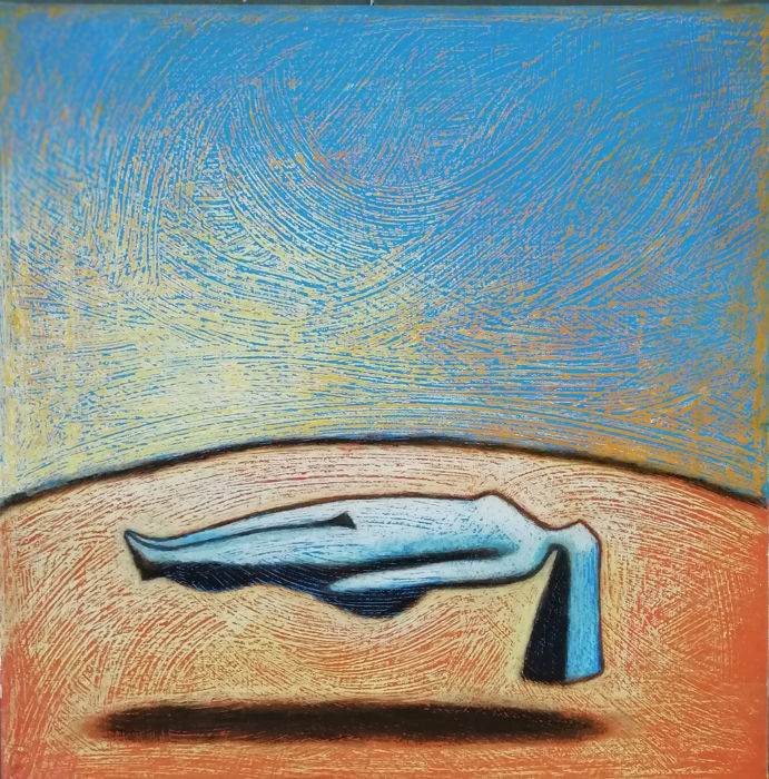 Malerei mit dem Titel "Sospesa - Ricordo d…" von Barbara Ruzziconi, Original-Kunstwerk, Acryl