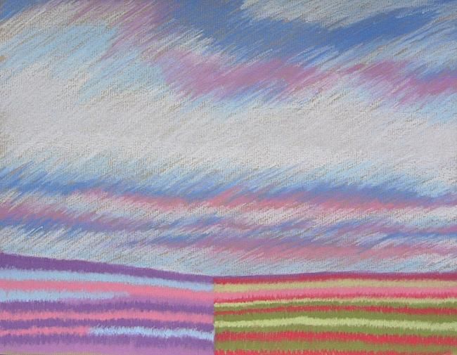 Painting titled "Stubble field" by Barbara Craig, Original Artwork