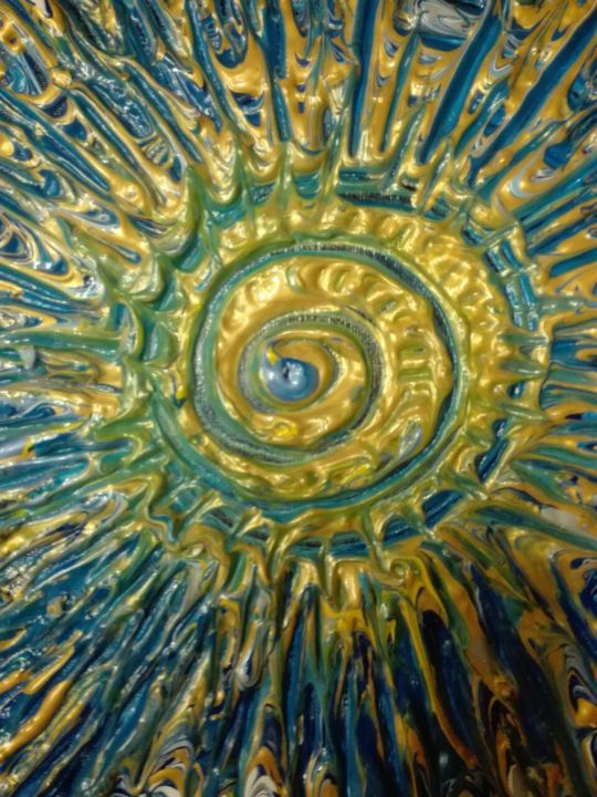 Painting titled "portale-oro-natale-…" by Barbara Hughes, Original Artwork