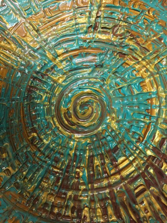 Peinture intitulée "portale-oro-turches…" par Barbara Hughes, Œuvre d'art originale