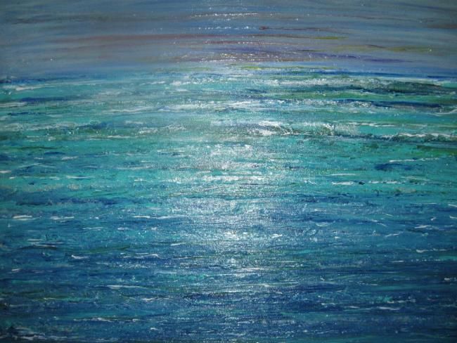 Pittura intitolato "The Sea" da Barbara Hughes, Opera d'arte originale