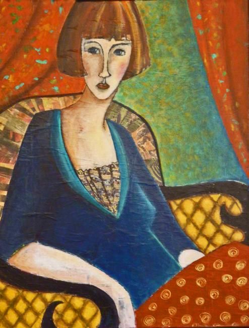 Painting titled "Assise" by Barbara Gentsch, Original Artwork, Oil