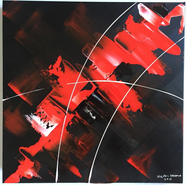 Peinture intitulée "Toile acrylique," par Barbaud Abstrait, Œuvre d'art originale, Acrylique