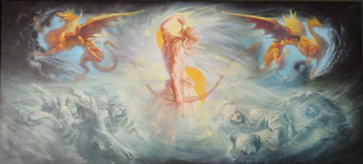 Pittura intitolato "Tout contre!" da Alexandre Barberà-Ivanoff, Opera d'arte originale, Olio Montato su Altro pannello rigido