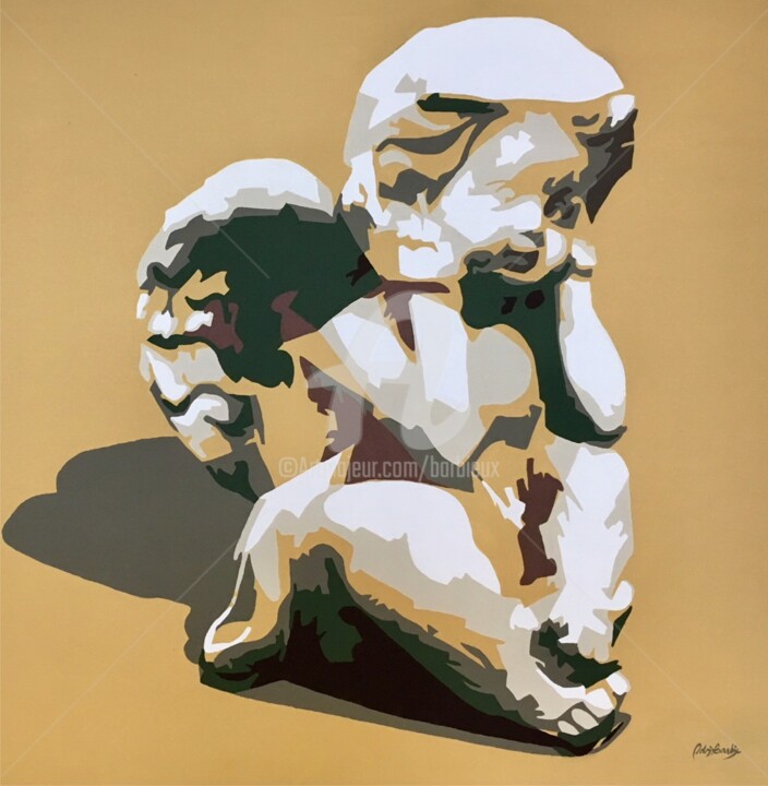 Картина под названием "Archangel.jpg" - Adri Barbieux, Подлинное произведение искусства, Акрил Установлен на Деревянная пане…