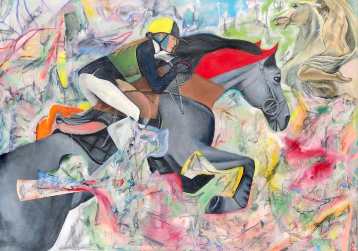 Painting titled "Wild Racing" by Barbsie, Original Artwork, Acrylic