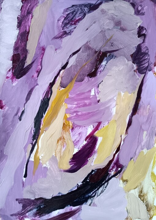 Pittura intitolato "Violet II" da Yuliya Bardun, Opera d'arte originale, Olio