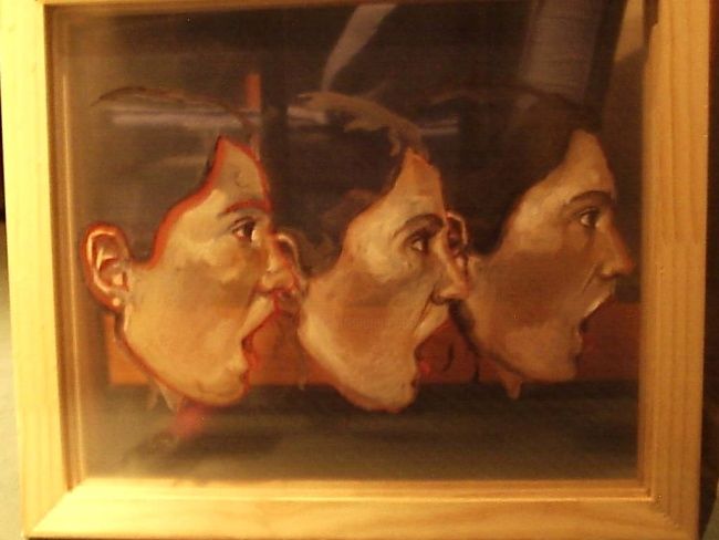 Peinture intitulée "Confrontación del yo" par Valentina Arenas, Œuvre d'art originale, Huile