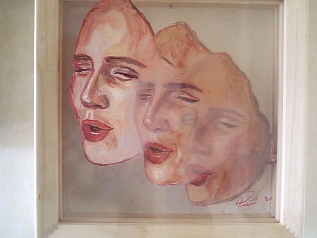 Ζωγραφική με τίτλο "Me dedico a pintar…" από Valentina Arenas, Αυθεντικά έργα τέχνης, Λάδι