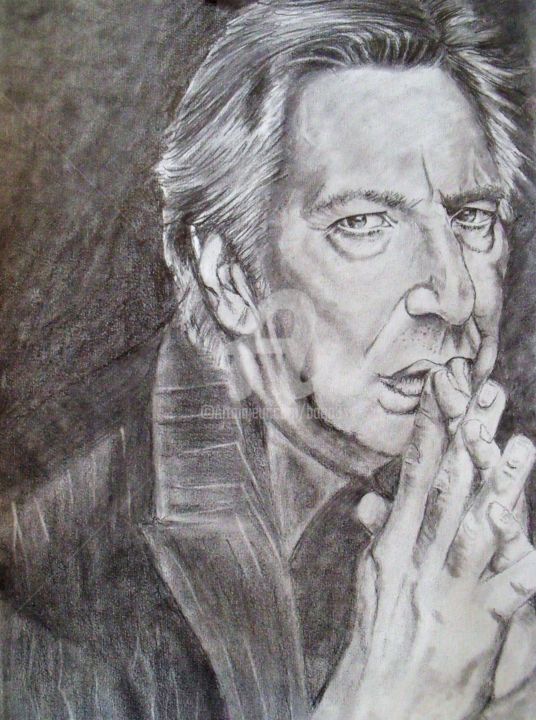 Alan Rickman Disegno 50x40 cm ©2018 da barjo3 Arte figurativa Cinema
