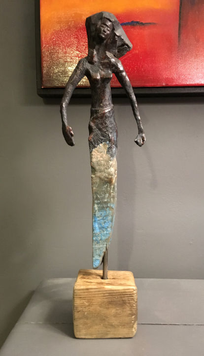 Скульптура под названием "Phoebée" - René Barranco, Подлинное произведение искусства, Глина