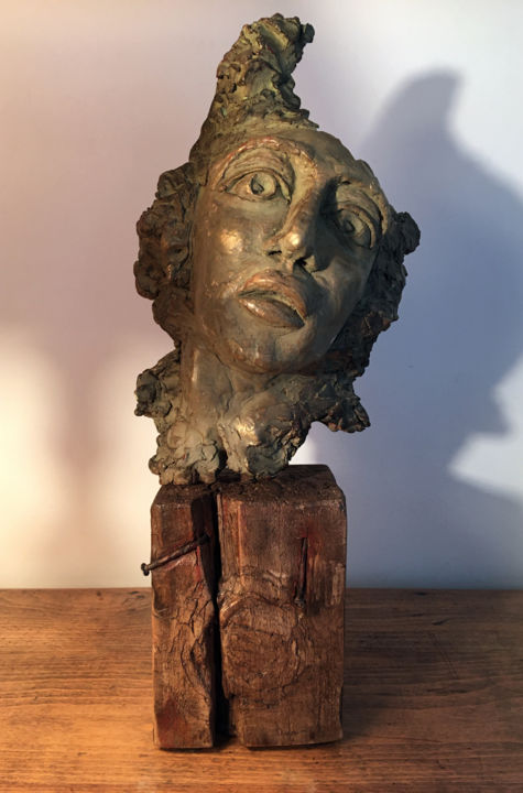 Sculpture intitulée "Phaéton" par René Barranco, Œuvre d'art originale, Argile