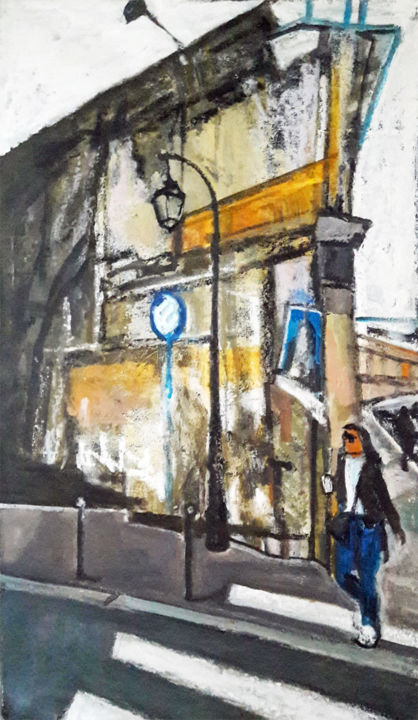 Painting titled "Patine urbaine" by Barrie Walker, Original Artwork, Acrylic