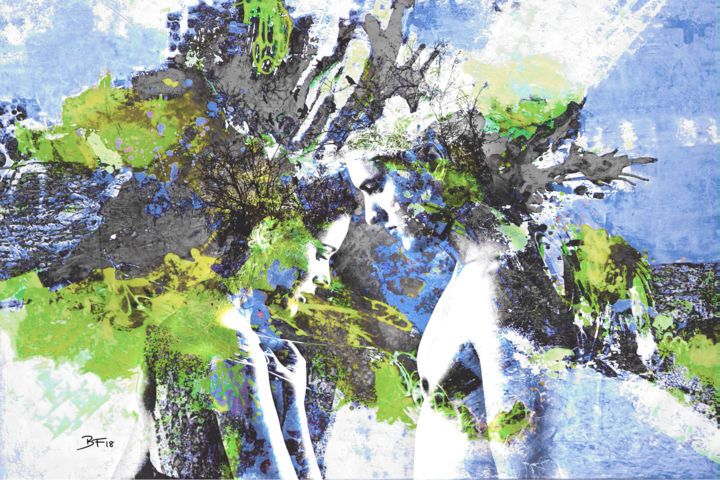 Digitale Kunst mit dem Titel "The Fall of Eden" von Barry Farley Visual Arts, Original-Kunstwerk, Digitale Malerei