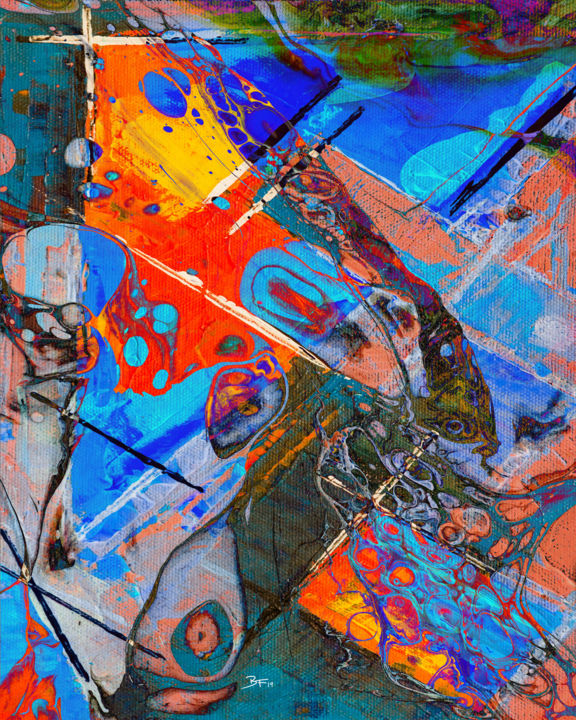 Arte digitale intitolato "Multidimensional Sl…" da Barry Farley Visual Arts, Opera d'arte originale, Pittura digitale