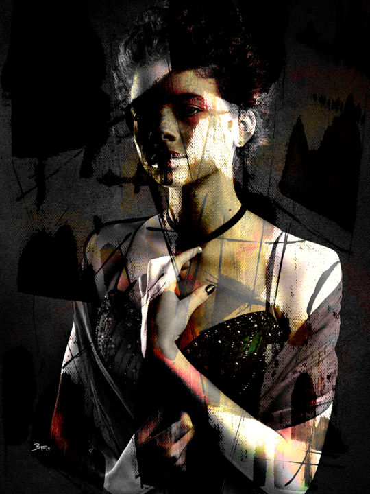 Digital Arts με τίτλο "Picture of Dolores…" από Barry Farley Visual Arts, Αυθεντικά έργα τέχνης, Ψηφιακή ζωγραφική