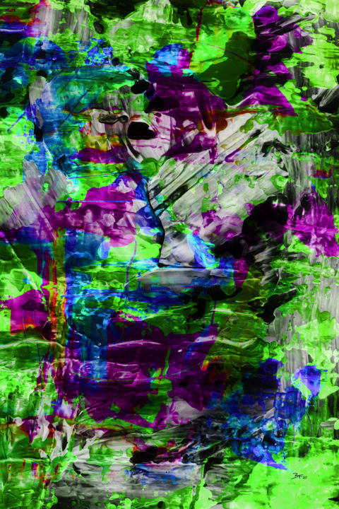 Digitale Kunst mit dem Titel "Unexploded Pain" von Barry Farley Visual Arts, Original-Kunstwerk, Digitale Malerei Auf Andere…