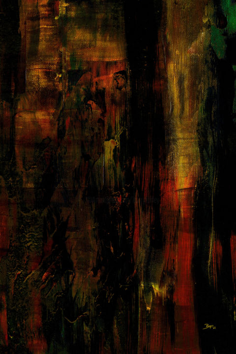 「Chained by Sin」というタイトルのデジタルアーツ Barry Farley Visual Artsによって, オリジナルのアートワーク, デジタル絵画 その他の剛性パネルにマウント