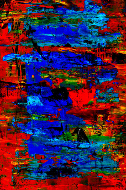 Digitale Kunst mit dem Titel "Pools of Reflection" von Barry Farley Visual Arts, Original-Kunstwerk, Digitale Malerei Auf An…