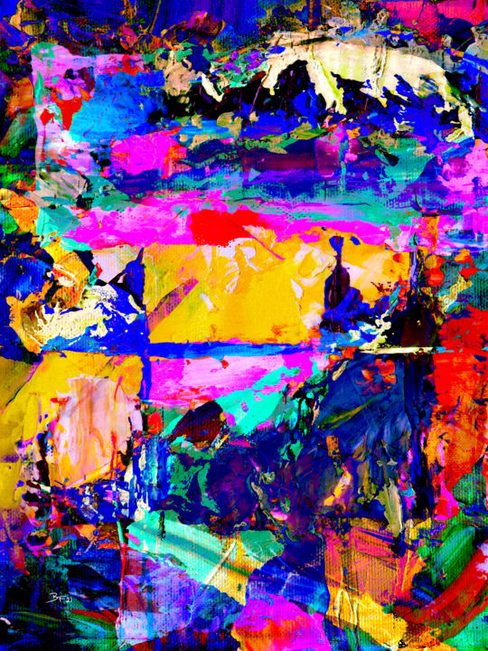 Arts numériques intitulée "Self Deception" par Barry Farley Visual Arts, Œuvre d'art originale, Peinture numérique Monté sur…