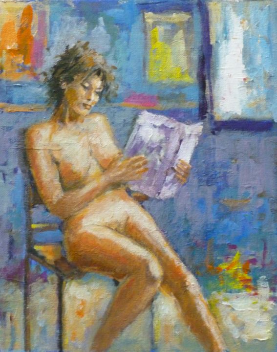 Schilderij getiteld "Magazine" door Bart Buijsen, Origineel Kunstwerk, Acryl