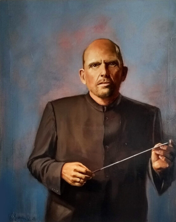 Pintura titulada "Jaap van Zweden, co…" por Bart Van Zweeden, Obra de arte original, Oleo