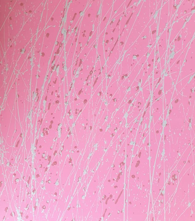 Malerei mit dem Titel "Pink panther" von Barteu, Original-Kunstwerk, Acryl Auf Keilrahmen aus Holz montiert