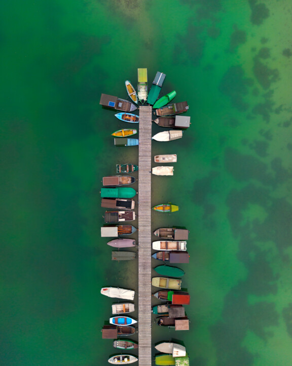 Fotografie mit dem Titel "Port on the lake" von Bartłomiej Machul, Original-Kunstwerk, Digitale Fotografie