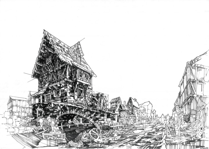 Novigrad, Rysunek autorstwa Bartłomiej Piszczek Artmajeur