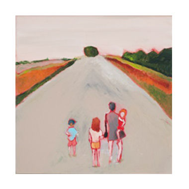 Painting titled "Rodzina (Family)" by Bartosz Waglewski, Original Art, Acrylic