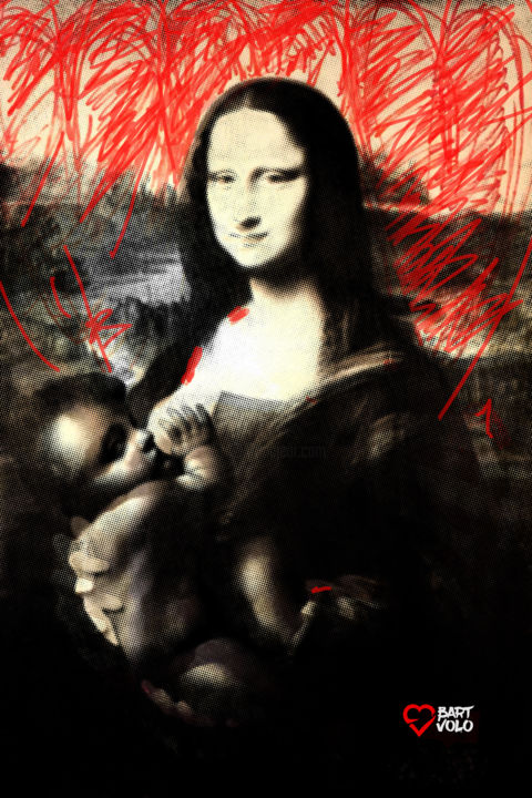 Peinture intitulée "jaconda-baby-2.jpg" par Instagram: Bartvolo1, Œuvre d'art originale