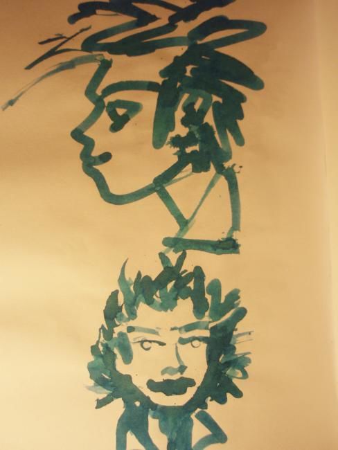 Drawing titled "portrait d'un mec" by Barunka, Original Artwork, Other