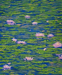 제목이 "Water Lilies Lily F…"인 디지털 아트 Fine Art Prints Fish Flowers Baslee Troutman로, 원작, 다른