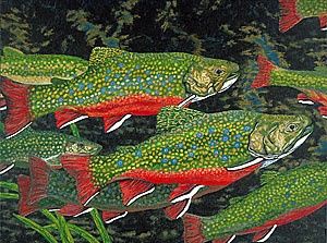 Digital Arts titled "Fish Art Trout Art…" by Fine Art Prints Fish Flowers Baslee Troutman, Original Artwork, Other