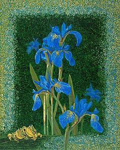 Artes digitais intitulada "Iris Flower Art Iri…" por Fine Art Prints Fish Flowers Baslee Troutman, Obras de arte originais,…