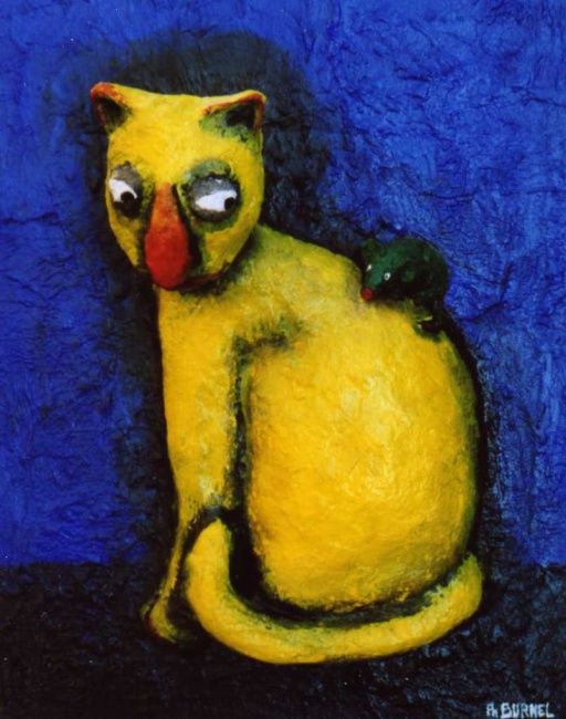 Sculpture intitulée "La souris verte." par Burnel Philippe, Œuvre d'art originale