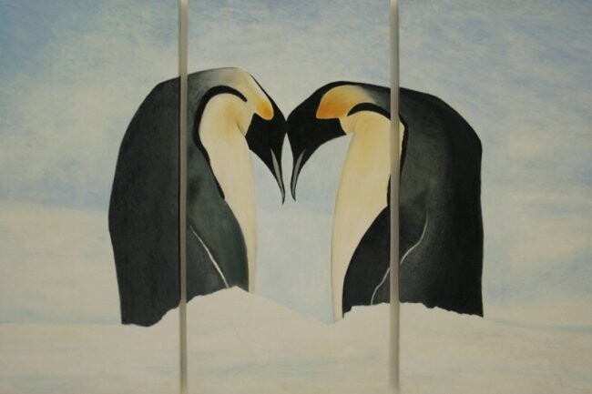 "King Penguins" başlıklı Tablo Bassel Olabi tarafından, Orijinal sanat, Petrol
