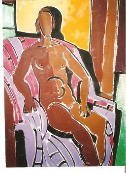 Pintura intitulada "SEATED FIGURE" por Elliot Bassman, Obras de arte originais