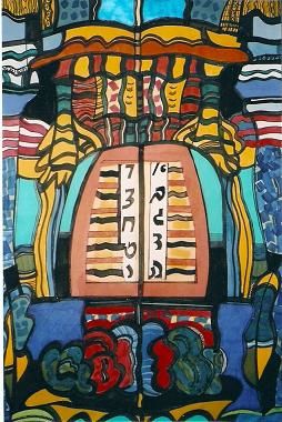 Painting titled "Ten  Commandments==…" by Elliot Bassman, Original Artwork