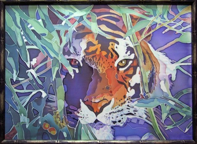 Artisanat intitulée "Bamboo tiger2" par Karina Smirnova, Œuvre d'art originale