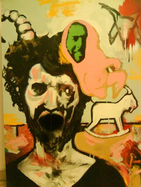 Peinture intitulée "destruction of his…" par Jan Batorek, Œuvre d'art originale, Huile