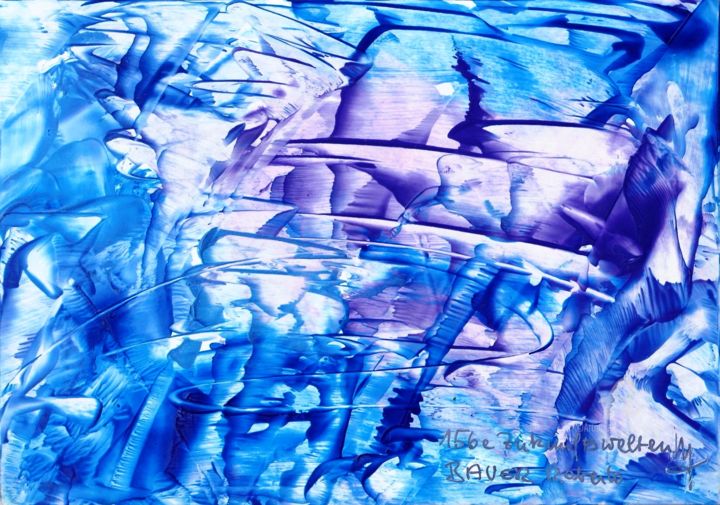Painting titled "156e Zukunftswelten…" by Robert Bauer, Original Art, Encaustic