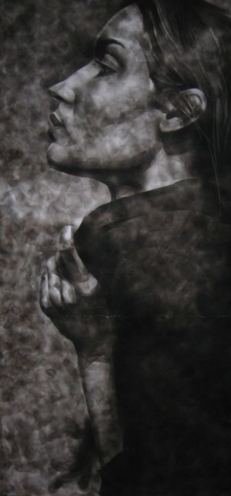 Painting titled "Omnes vanitas" by Bayaro, Original Art, Graphite