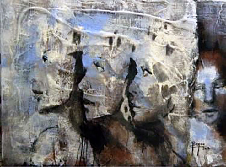 Pintura intitulada "La rejetée" por Faiza, Obras de arte originais, Acrílico